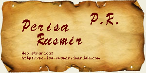 Periša Rusmir vizit kartica